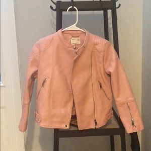 Zara size 10 girl leather coat